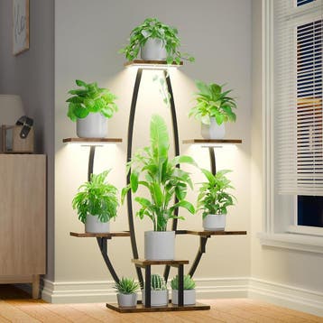 Plantenstandaard 119cm met kweeklamp | Retour deal | Sla..., Tuin en Terras, Kweekspullen, Verzenden, Zo goed als nieuw, Overige typen