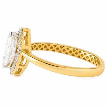 Verlovingsring - 14 karaat Geel goud - 0.65ct. tw. Diamant