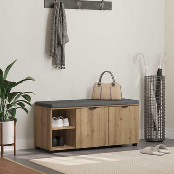 vidaXL Hallenbank Artisan Eik 100 x 38 x 46 cm, Verzenden, Nieuw