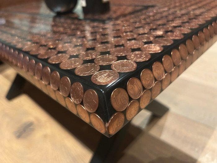 Salontafel - epoxy - Salon tafel epoxy, Antiquités & Art, Curiosités & Brocante