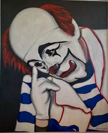 George van Herwaarde (1938-2011) - Pierrot - De wit, Antiquités & Art