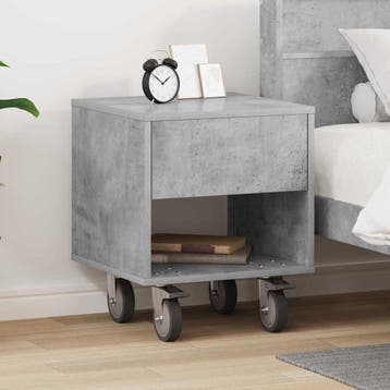 vidaXL Nachtkastje Beton Grijs 40,5 x 40 x 48 cm Bewerkt, Maison & Meubles, Verzenden