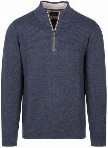 CASAMODA Halfzip Trui Solid Blauw maat Maat 52/54 (L) Heren, Maat 52/54 (L), CASAMODA, Nieuw, Verzenden