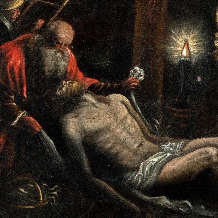 Circle of Jacopo Bassano (1510-1592) - Lamentation over the, Antiquités & Art, Art | Peinture | Classique
