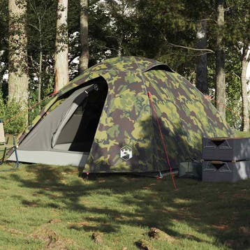 vidaXL Koepeltent 4-persoons waterdicht camouflage, Verzenden
