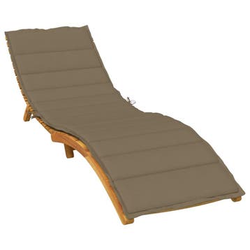 vidaXL Ligbedkussen 200x50x4 cm stof gemêleerd taupe, Verzenden
