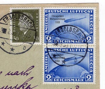 Empire allemand 1933 - Lettre voyage à Chicago