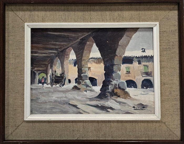 Jordi Serrat Balash (1935) - Paseo, Antiquités & Art, Art | Peinture | Classique