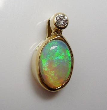 Zonder minimumprijs - Hanger - 14 karaat Geel goud - 0.33ct.