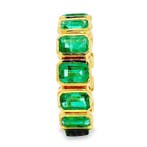 Bague - 18 carats Or jaune - 8.57ct. tw. Émeraude