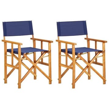 Regisseursstoelen 2st | 41% KORTING | Retour deal, Verzenden, Zo goed als nieuw, Hout, Inklapbaar
