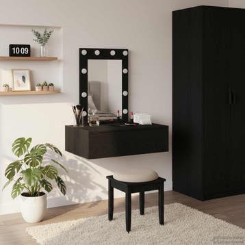 vidaXL Kaptafel Zwart 60 x 40 x 70 cm Bewerkt hout, Verzenden, Nieuw