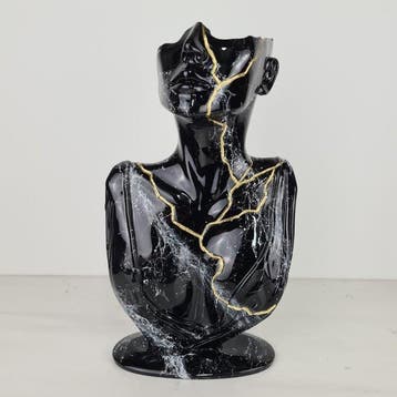 Santicri - Tired face (black and white marble )
