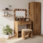 vidaXL Kaptafel met plank Oudhout 75,5 x 41 x 135 cm Bewerkt, Verzenden, Nieuw