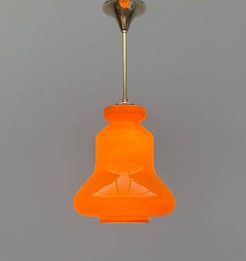 Plafonnier - Opaline - Suspension / plafonnier en laiton