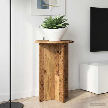 vidaXL Plantenstand 2 st Oud hout Ø40 x 60 cm Bewerkt hout, Verzenden, Nieuw
