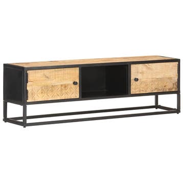 vidaXL Tv-meubel met bewerkte deur 130x30x40 cm ruw, Verzenden
