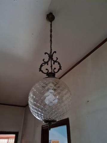 Lustre - Bronze doré, Cristal