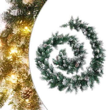vidaXL Kerstslinger met LED-lampjes 5,2 m PVC groen, Verzenden