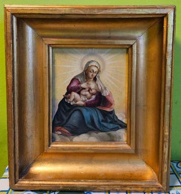 Scuola italiana (XVIII) - Maria lactans - NO RESERVE, Antiek en Kunst
