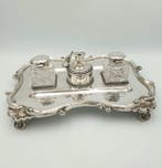 James Dixon & Sons - Encrier (4) - Métal argenté, Cristal, Antiquités & Art