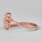 Statement ring - 14 karaat Roségoud - 1.06ct. tw. Diamant