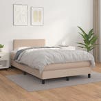 vidaXL Boxspring met matras kunstleer cappuccinokleurig, Verzenden, Nieuw