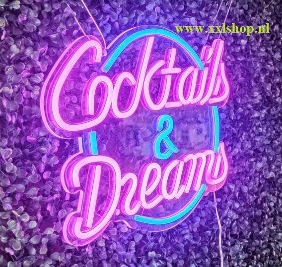 Cocktails & Dreams NEON sign bord led lichtbord verlichting, Articles professionnels, Horeca | Autre, Envoi