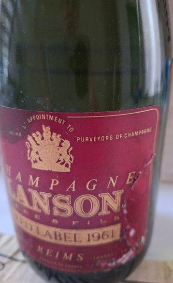 1961 Lanson, Red Label - Reims Brut - 1 Bouteille (0,75 l), Verzamelen, Nieuw