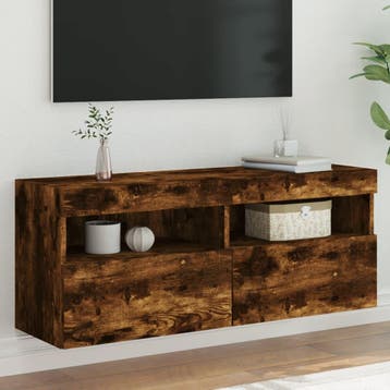 vidaXL Tv-wandmeubel met LED-verlichting 100x30x40 cm, Verzenden