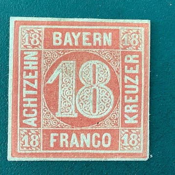 Bavière 1862 - 18 Kreuzer écusson d’armes - MH - Michel 13