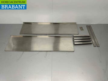 Étagère double en acier inoxydable Basic-line 150 x 40 cm, Verzenden
