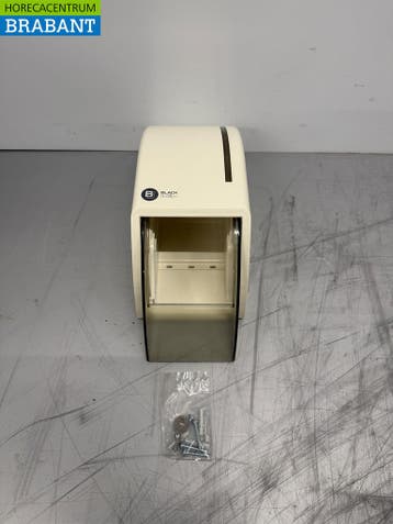 Black Satino ST10 White Toilet Roll Dispenser Catering, Verzenden, Nieuw in verpakking