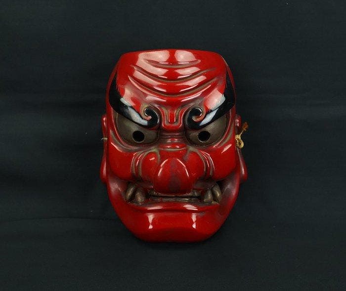 Noh masker - Hout - Sarutahiko Tengu (Zonder minimumprijs), Antiquités & Art, Antiquités | Autres Antiquités