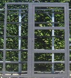 aluminium buitendeur , voordeur , deur 183 x 213 ombergrijs, 120 cm of meer, Nieuw, Ophalen of Verzenden, Buitendeur