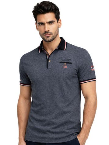 Geographical Norway Denim Polo Shirt Kblended Zwart, Verzenden, Nieuw