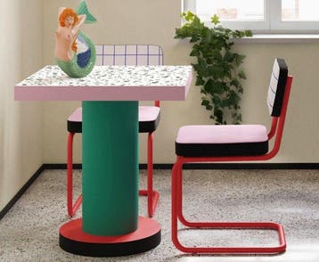 Seletti - Hello Again - Stoel - Superchair Blue Grid - Hout,