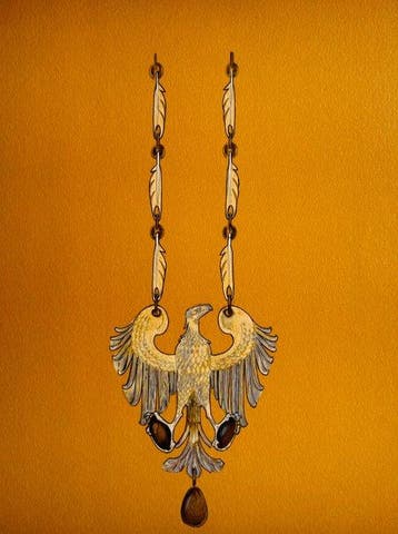 René Lalique (1860-1945) - Dessin dun pendentif -