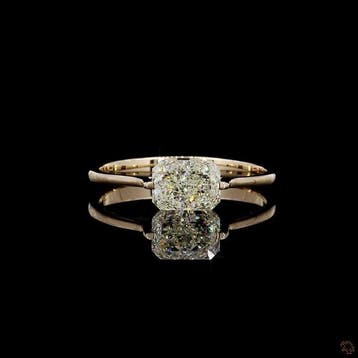 Ring - 18 karaat Geel goud - 1.02ct. tw. Diamant, Nieuw
