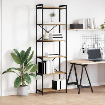 vidaXL Boekenplank Artisan Eiken 60 x 30 x 189,5 cm Bewerkt, Verzenden, Nieuw