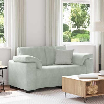 vidaXL Loveseat bank / zetel 160x77x82 cm fluweel lichtgrijs, Verzenden