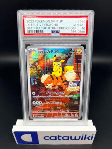 Pokémon - 1 Graded card - Detective Pikachu SV-P 098 PSA 10, Hobby en Vrije tijd, Nieuw