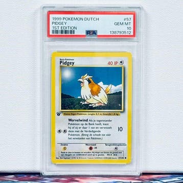 Pokémon Graded card - PIDGEY #57 1ST EDITION - Pokémon - PSA, Nieuw