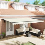 vidaXL Zonnescherm Frame Crème 500 × 300 cm Polyester met, Verzenden, Nieuw