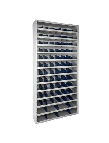 Vakkenkast schottenkast 198x100x30 72 schotjes grijs, Ophalen of Verzenden, Nieuw