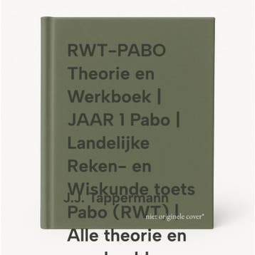 RWT-PABO Theorie en Werkboek | JAAR 1 Pabo | Landelijke, Verzenden, Zo goed als nieuw, J.J. Tappermann