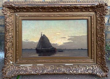 Egnatius Ydema (1876-1937) - Friese boot op het water