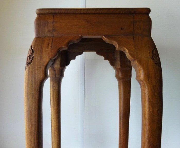 Table dappoint - Table d’appoint coloniale<br>Table à, Antiquités & Art, Curiosités & Brocante