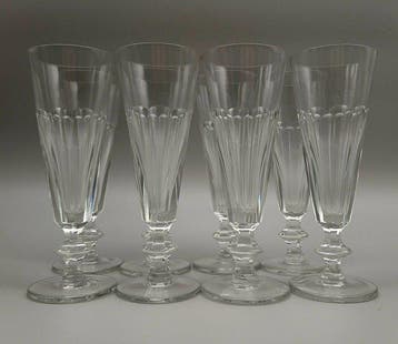 Drinkservies (8) - Kristal - Franse glaswerk, Antiek en Kunst