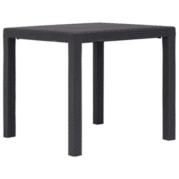 Tuintafel 79x79cm bruin | 33% korting | Retour deal, Tuin en Terras, Verzenden, Gebruikt, Vierkant, Kunststof
